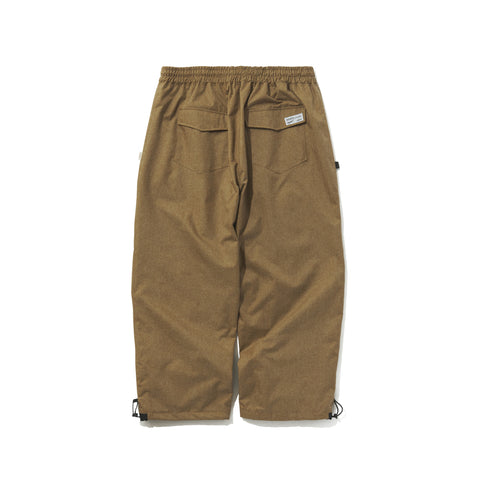 BSRABBIT LOGO HERRINGBONE SUPER WIDE VENTILATION PANTS BROWN BSRABBIT LOGO HERRINGBONE SUPER WIDE VENTILATION PANTS BROWN