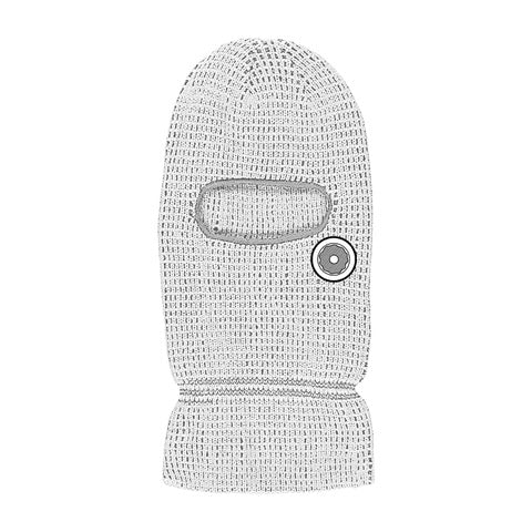 DS ICON GANG - RIBBED BALACLAVA - WHITE DS ICON GANG - RIBBED BALACLAVA - WHITE