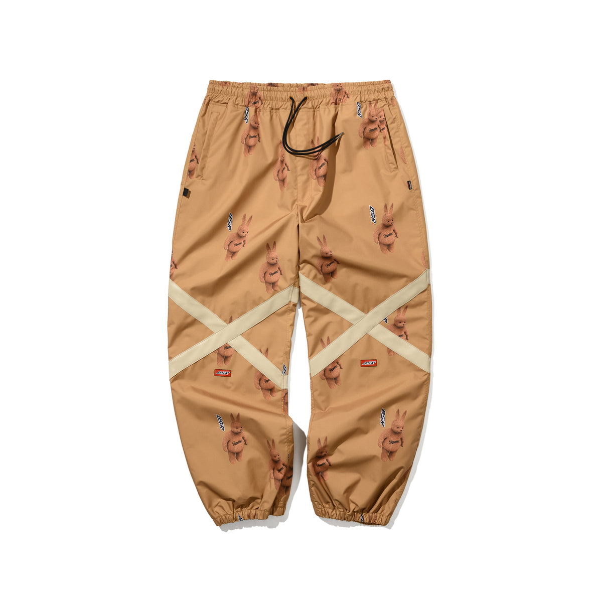 BSRABBIT ORIGINAL POT-X REFLECTIVE WIDE JOGGER PANTS BROWN