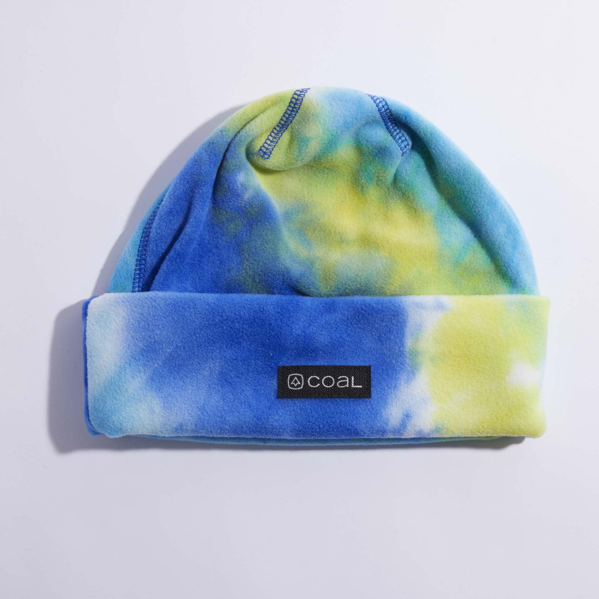 COAL The New Jack Kids Fleece Beanie - BLUE YELLOW TIE DYE