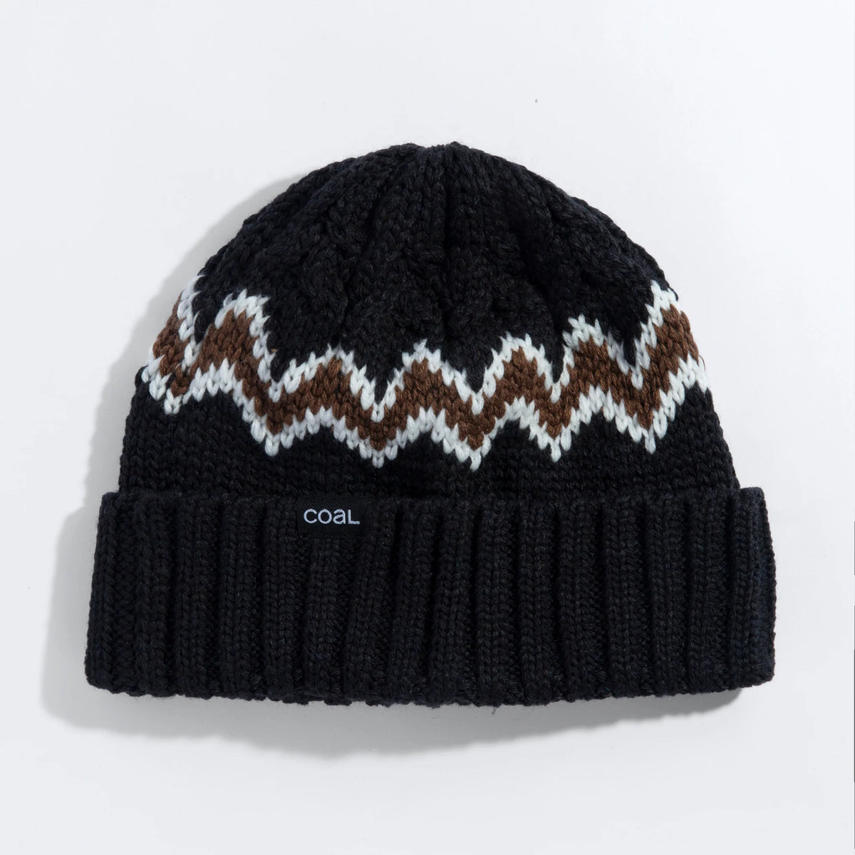 COAL The Meadows Nordic Sweater Beanie - BLACK BROWN