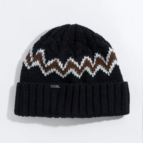 COAL The Meadows Nordic Sweater Beanie - BLACK BROWN