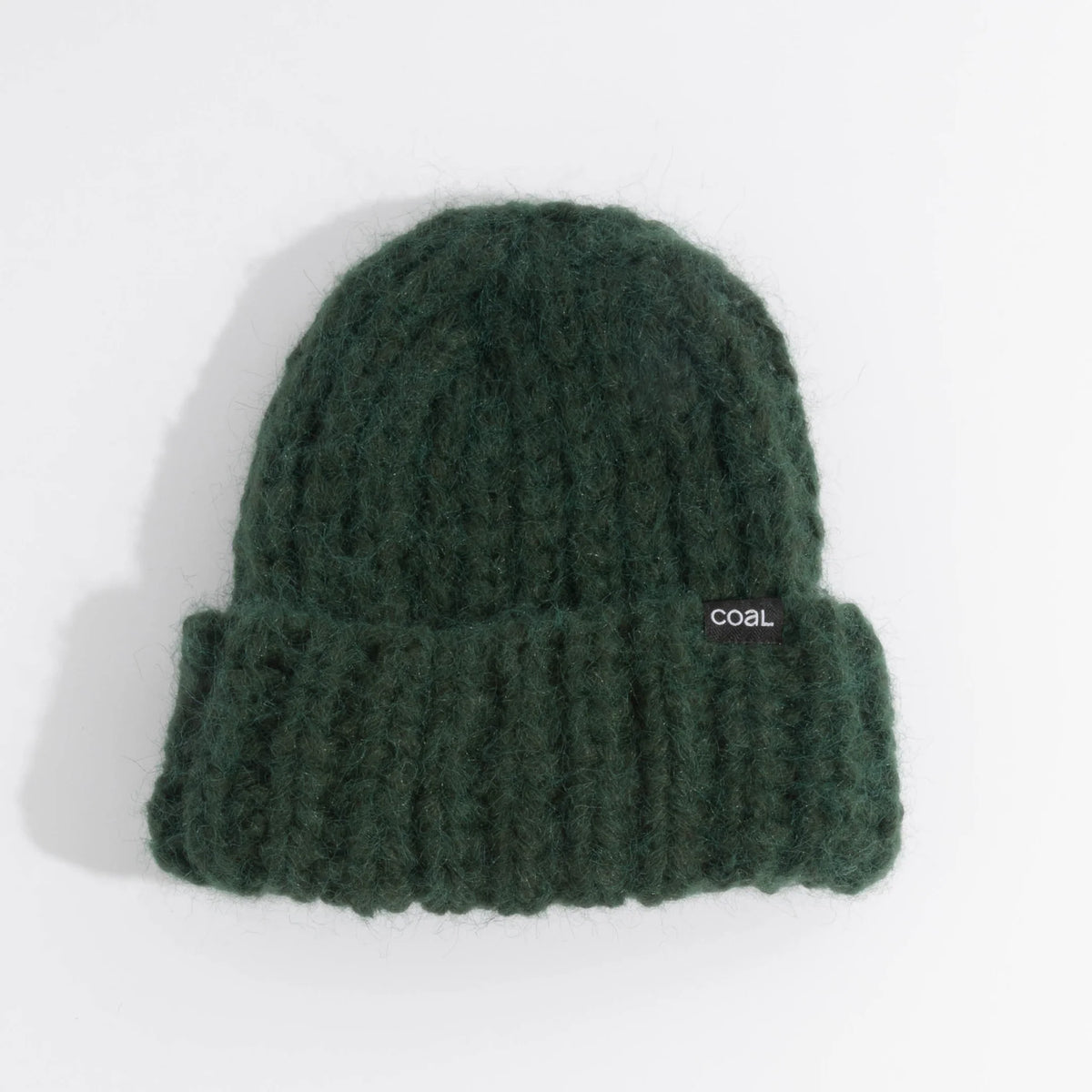 COAL The Ivy Thick Knit Beanie - DARK GREEN