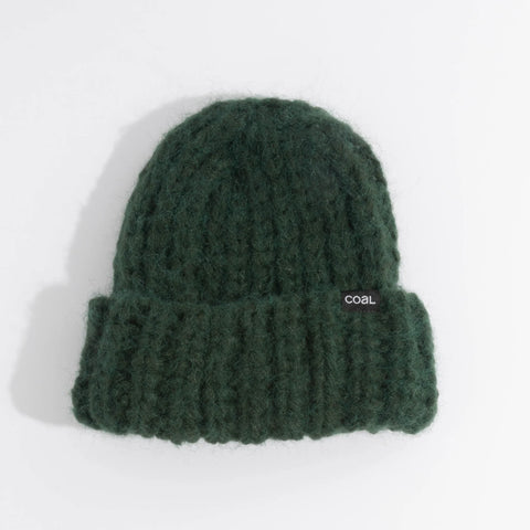 COAL The Ivy Thick Knit Beanie - DARK GREEN
