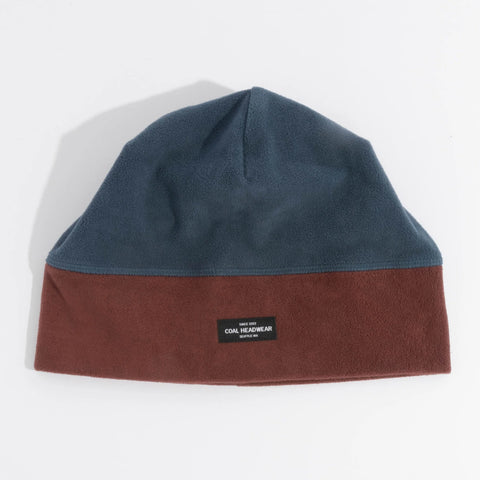 COAL The Sully Low Profile Fleece Beanie - NAVY BURGUNDY
