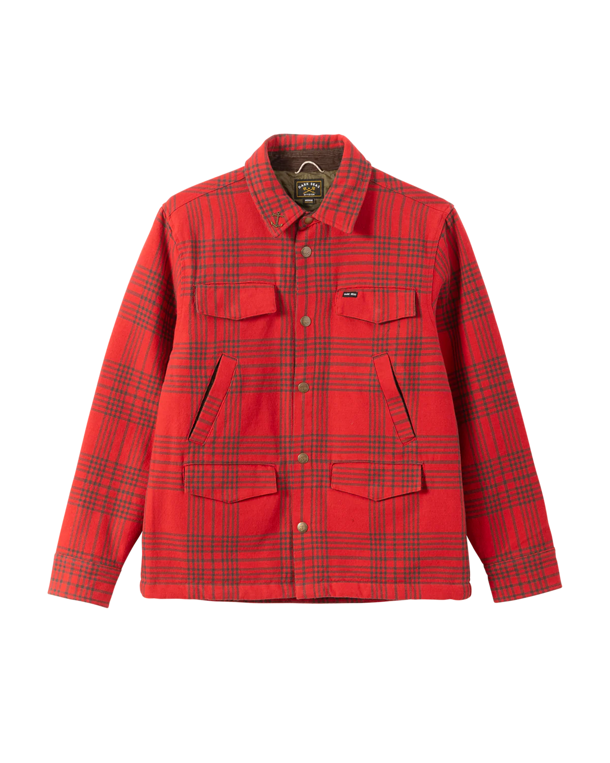 Dark Seas Zilker Flannel Shirt Red