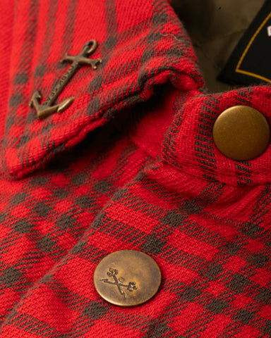 Dark Seas Zilker Flannel Shirt Red