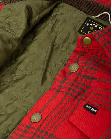 Dark Seas Zilker Flannel Shirt Red