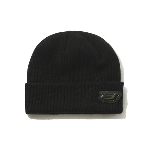 BSRABBIT METAL LOGO BASIC BEANIE BLACK