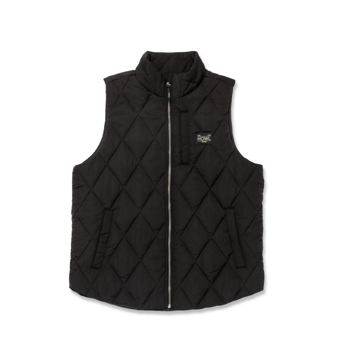 HOWL SEMI PUFFY VEST - BLACK