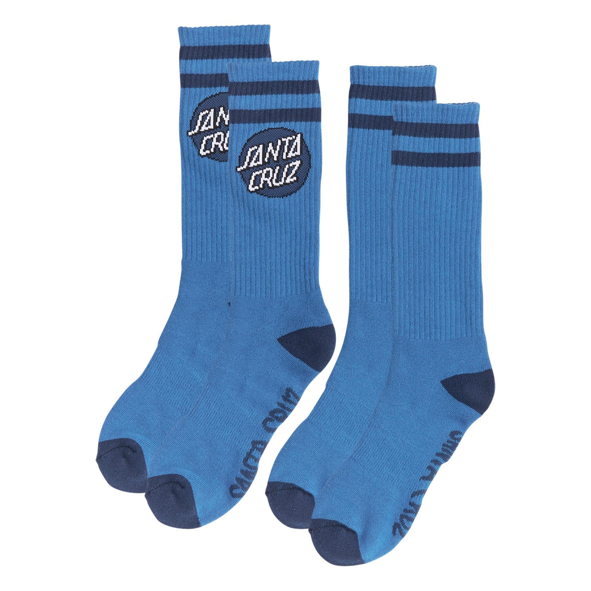 Fun Times Mid Crew Socks Navy 9-11 2 Pairs Mens Santa Cruz