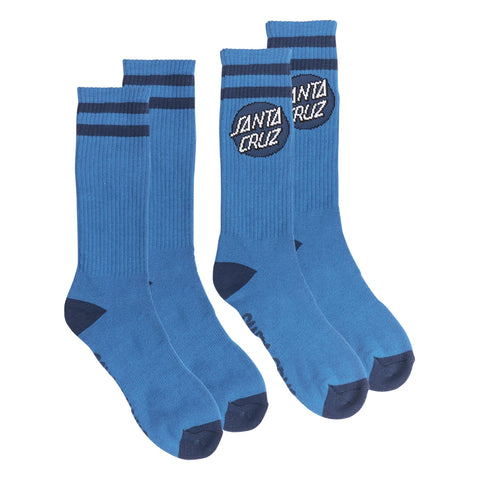 Fun Times Mid Crew Socks Navy 9-11 2 Pairs Mens Santa Cruz