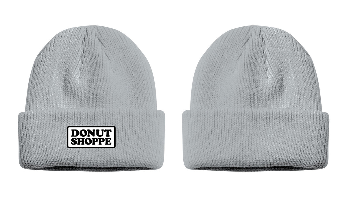 DS PATCH RIBBED FOLD BEANIE GREY