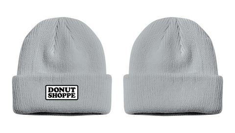 DS PATCH RIBBED FOLD BEANIE GREY