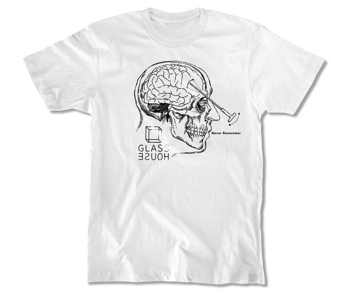 GLASS HOUSE LOBOTOMY T SHIRT WHITE