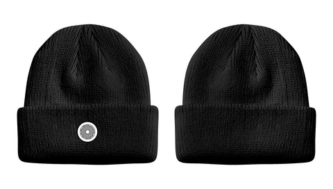 DS ICON PATCH RIBBED FOLD BEANIE BLACK