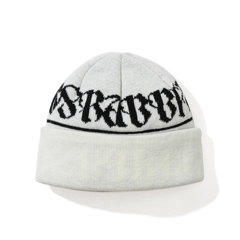 BsRabbit Logo Pattern Beanie White