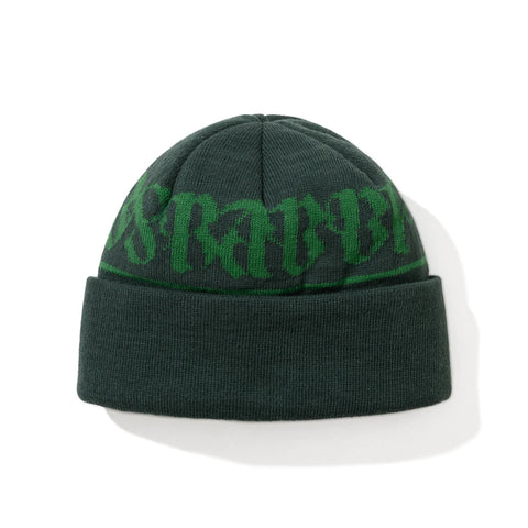 BsRabbit Logo Pattern Beanie Green