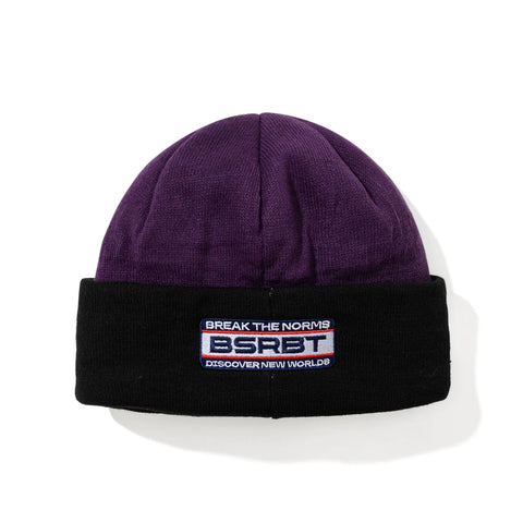 BSRABBIT Flame Double Sided Artwork Beanie Purple