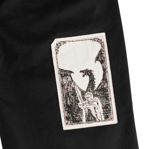 WELCOME SHINNER CUT-OFF TWILL SHORT BLACK