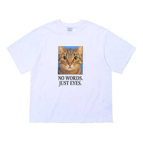 BSRabbit Just Eyes Cat White T-Shirt
