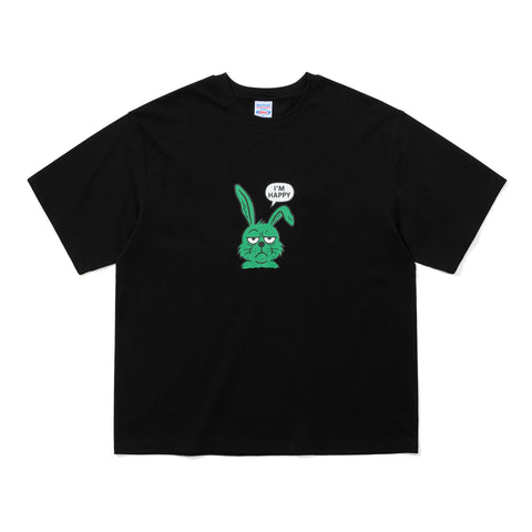 BSRabbit Neutral Signal Green Bunny Black T-Shirt