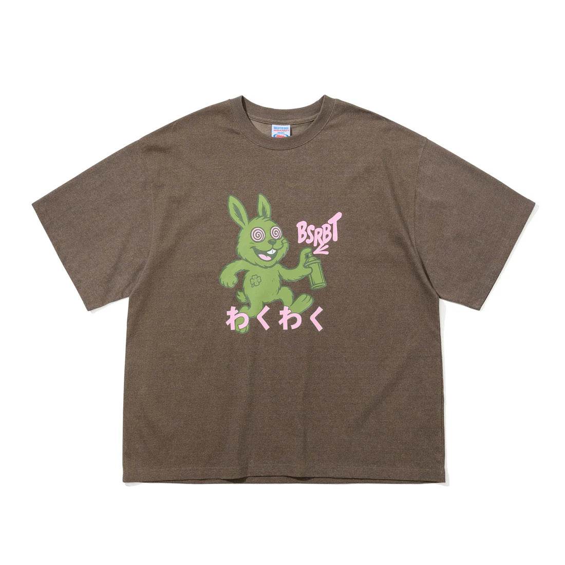 BSRabbit Wakuwaku Rabbit Pigment Brown T-Shirt - Women's