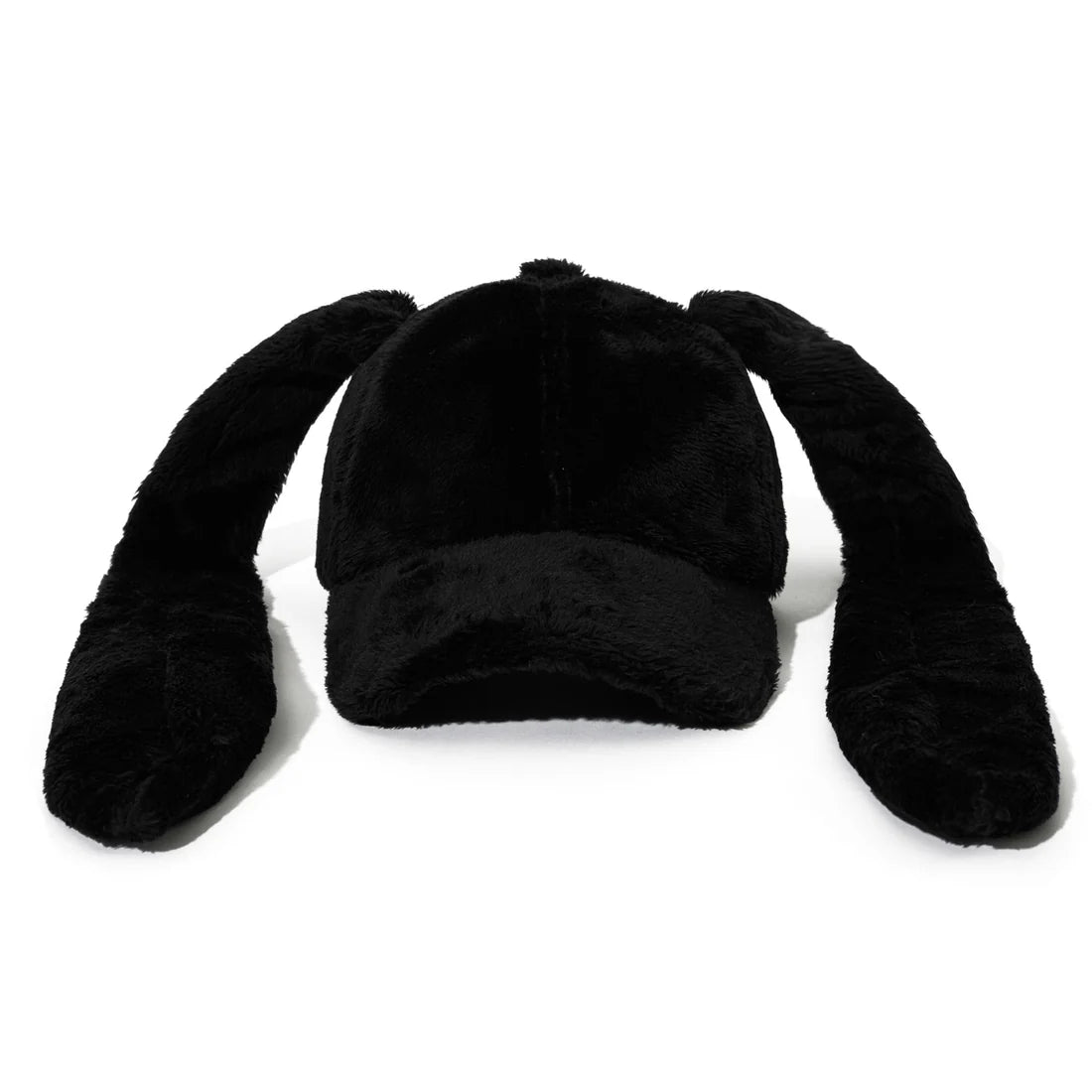 BSRABBIT Bunny Ear Faux Fur Cap Black