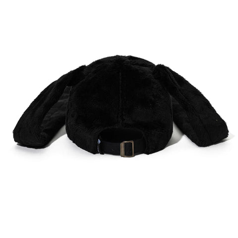 BSRABBIT Bunny Ear Faux Fur Cap Black