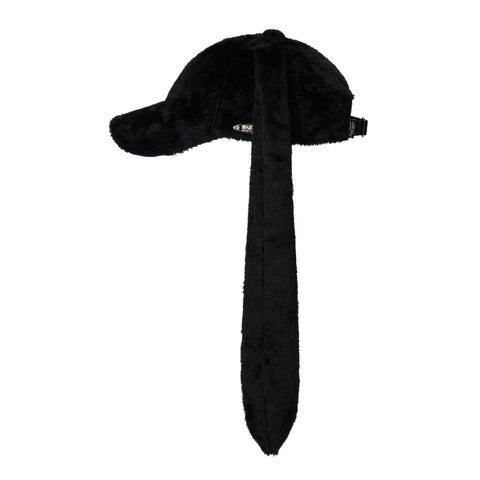 BSRABBIT Bunny Ear Faux Fur Cap Black