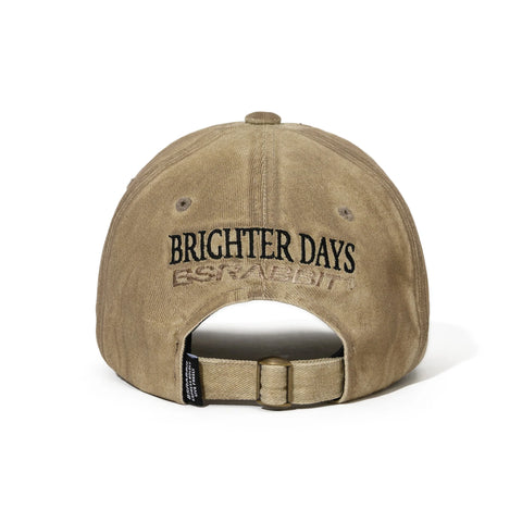 BSRABBIT 3D Embroidery Dirty Washed Cotton Cap Beige