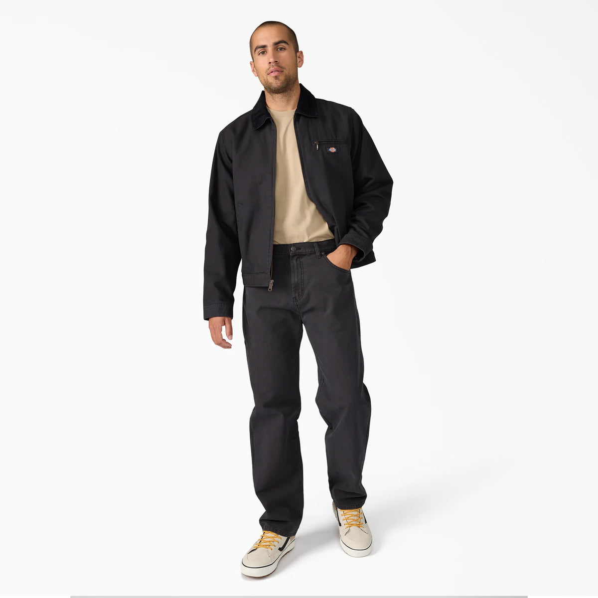 DICKIES Worn In Duck Carpenter Pants Black