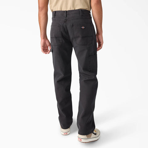 DICKIES Worn In Duck Carpenter Pants Black