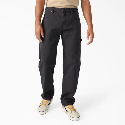 DICKIES Worn In Duck Carpenter Pants Black