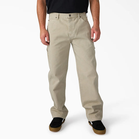 DICKIES Worn In Duck Carpenter Pants Silver Birch