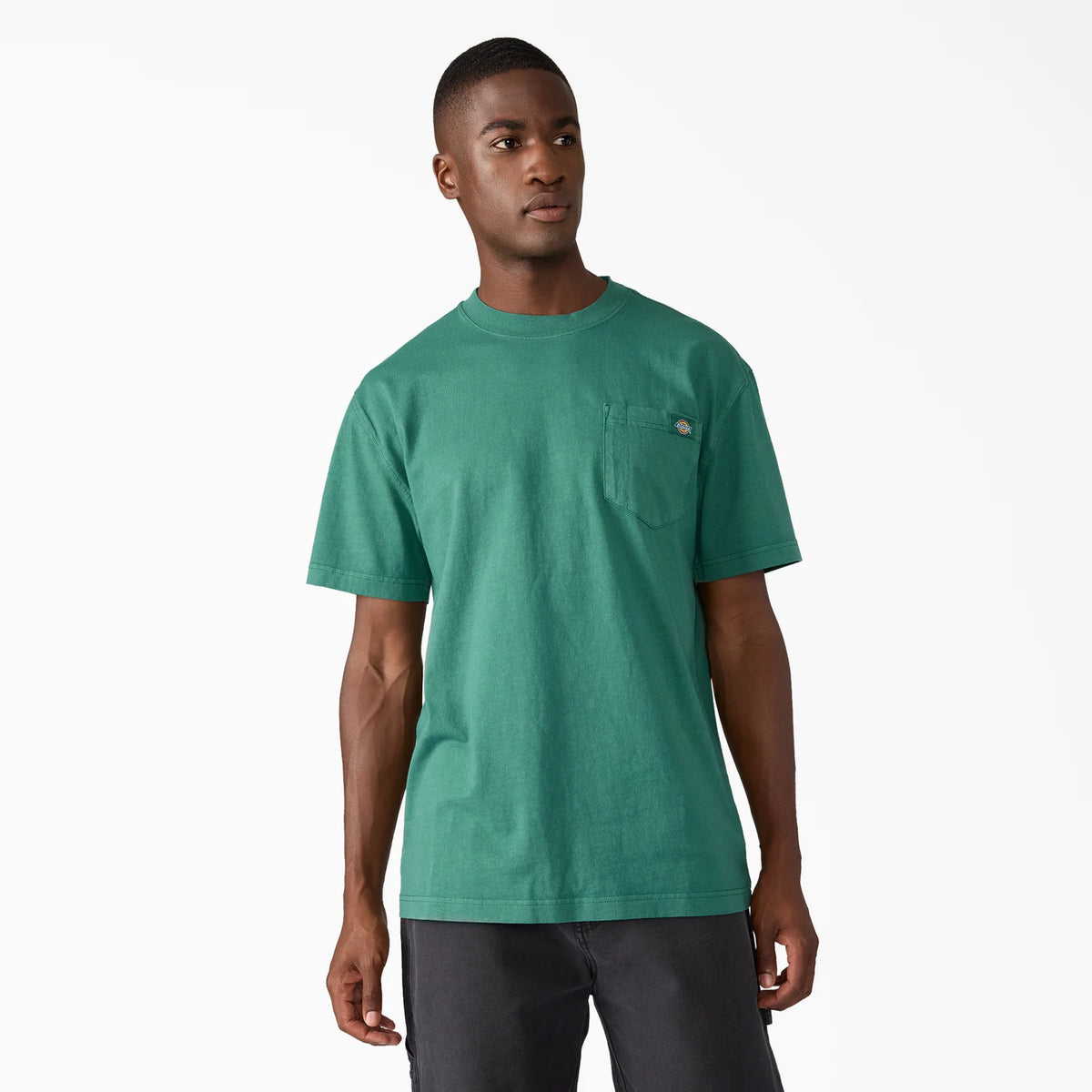 Dickies Worn In Heavyweight Pocket T-Shirt - Pine Needle