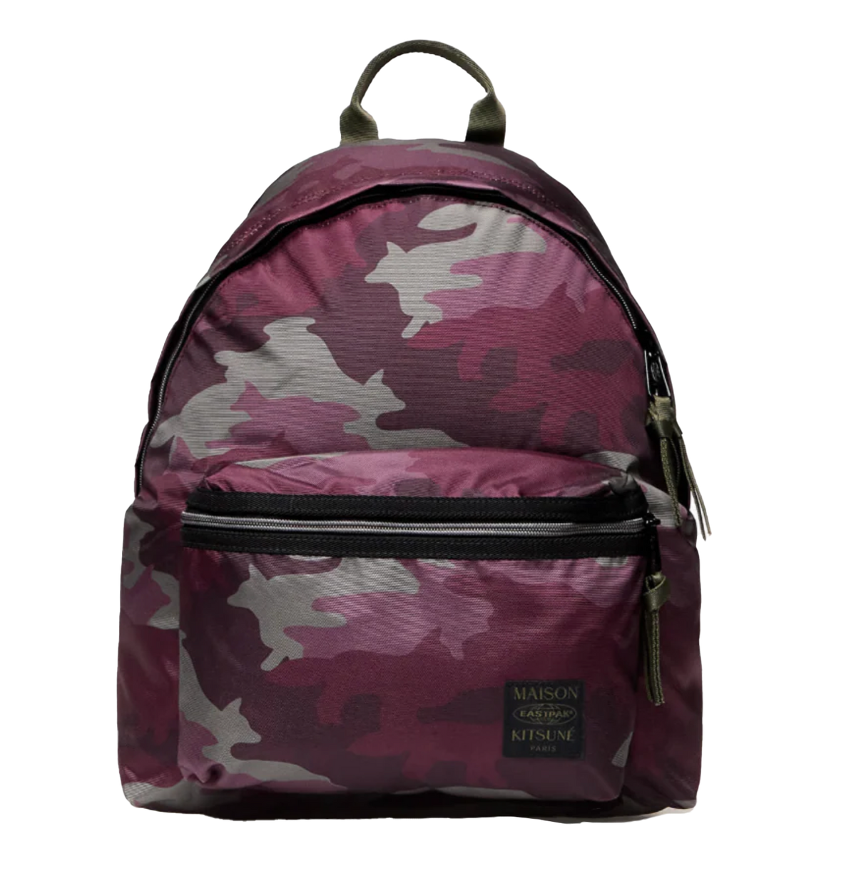EASTPAK X MAISON KITSUNÉ PADDED BACKPACK MERLOT/CAMO – Donut EASTPAK X MAISON KITSUNÉ PADDED BACKPACK MERLOT/CAMO – Donut