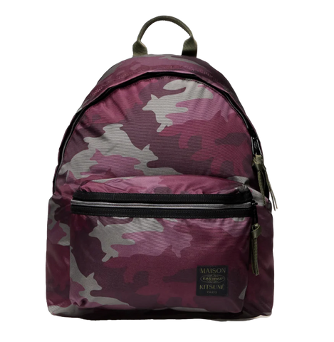 EASTPAK X MAISON KITSUNÉ PADDED BACKPACK MERLOT/CAMO