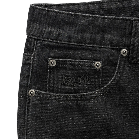 Welcome Skateboards IMMORTAL LOOSE STRAIGHT DENIM WASHED BLACK