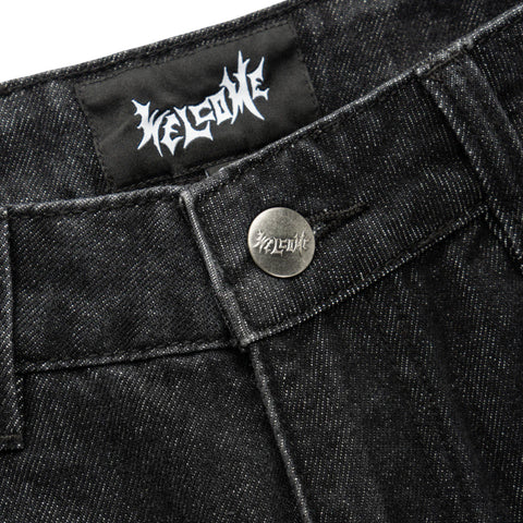 Welcome Skateboards IMMORTAL LOOSE STRAIGHT DENIM WASHED BLACK