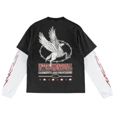 Welcome Skateboards PEGASUS LAYERED KNIT VINTAGE BLACK/WHITE