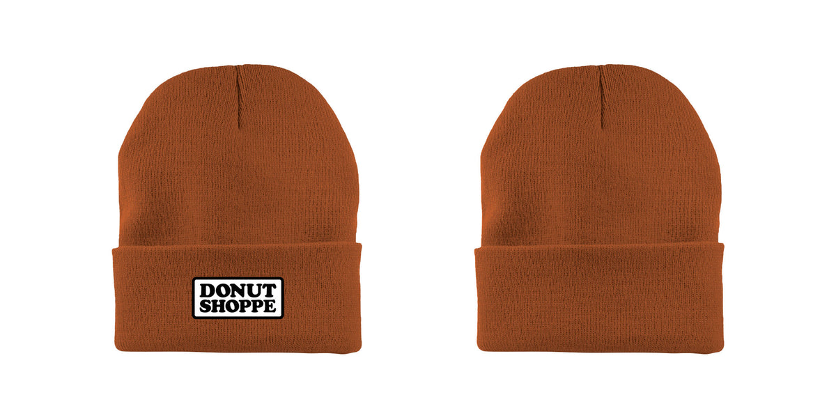 DS PATCH FINE KNIT FOLD BEANIE BROWN