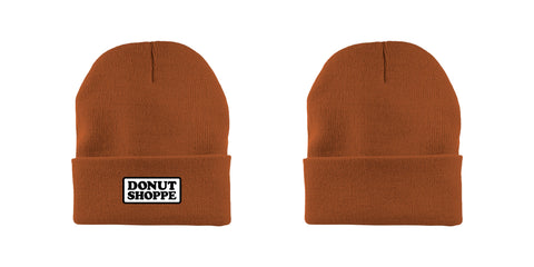 DS PATCH FINE KNIT FOLD BEANIE BROWN