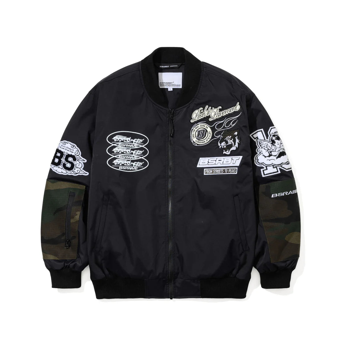 BSRabbit Fstp 2oz Insulated Varsity Jacket Black Camo