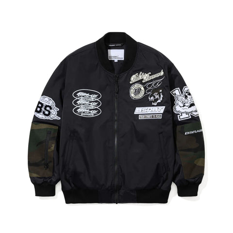 BSRabbit Fstp 2oz Insulated Varsity Jacket Black Camo