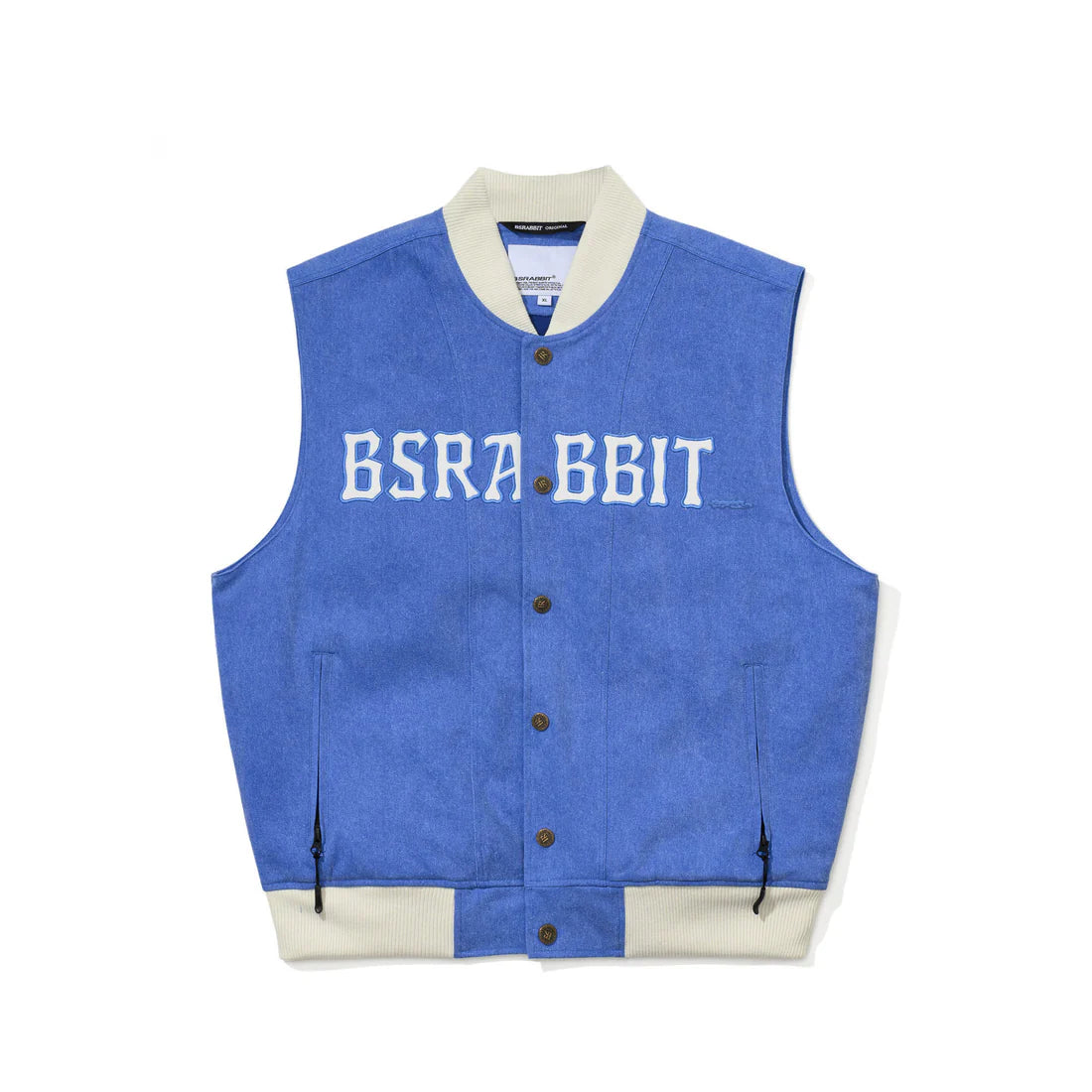 BSRabbit Cotton Twill 1oz Insulated Retro Vest Pigment Blue