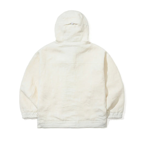 BSRabbit Classy Linen Wide Hooded Jacket Ivory