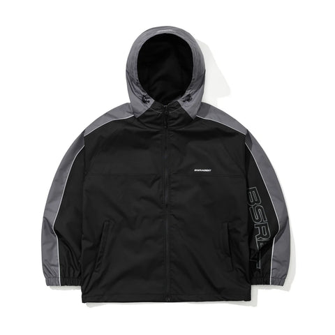 BSRabbit Light Weight Reflective Line Hooded Jacket Black