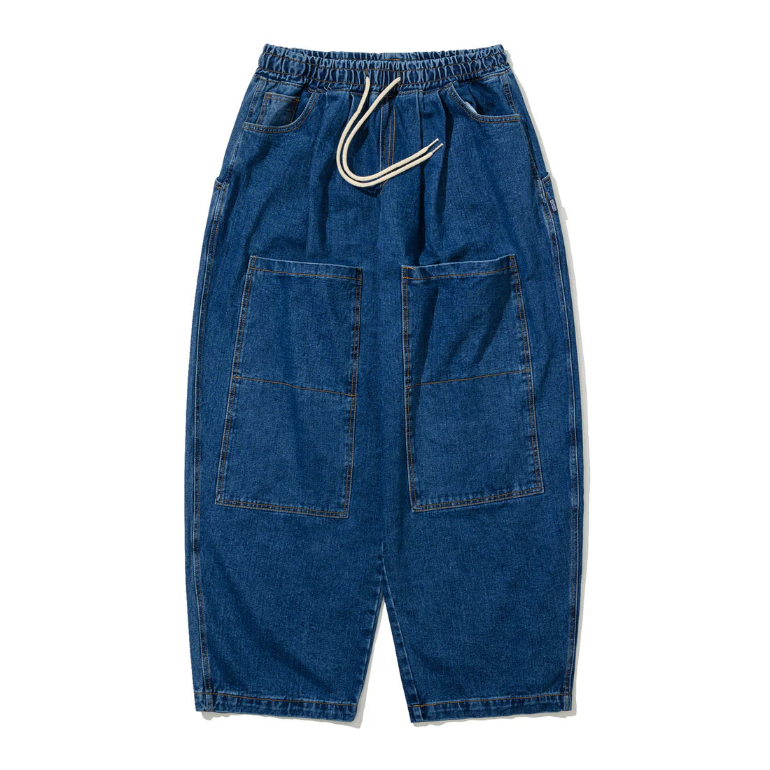 BSRABBIT Utility Front Cargo Super Wide Denim Pants Blue