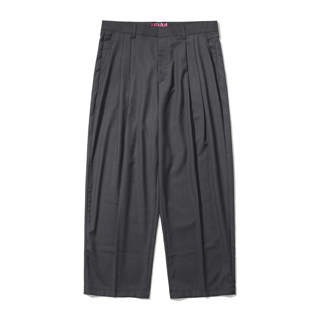 BSRABBIT Twotuck Wide Slacks Gray